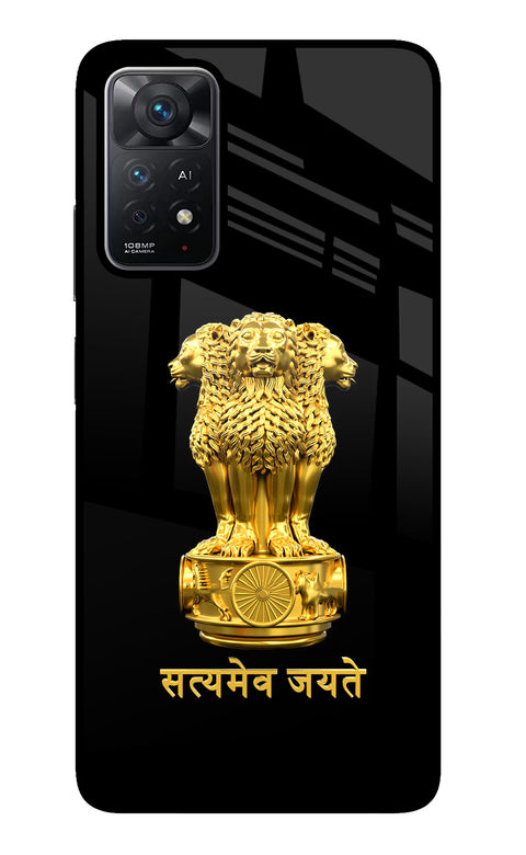 Satyamev Jayate Golden Redmi Note 11 Pro+ 5G Glass Case