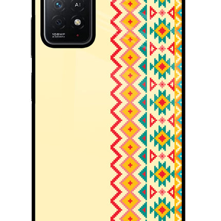 Ethnic Seamless Redmi Note 11 Pro+ 5G Glass Case Back Cover by Casekaro