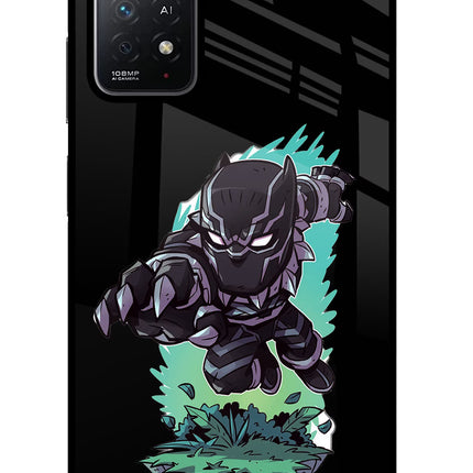 Black Panther Redmi Note 11 Pro+ 5G Glass Case Back Cover by Casekaro