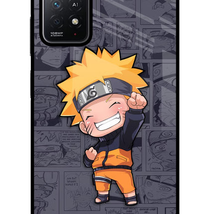 Chota Naruto Redmi Note 11 Pro+ 5G Glass Case Back Cover by Casekaro