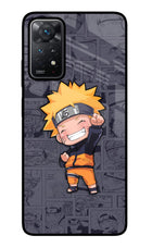 Chota Naruto Redmi Note 11 Pro+ 5G Glass Case Back Cover by Casekaro