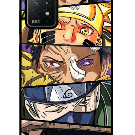 Naruto Character Redmi Note 11 Pro+ 5G Glass Case Back Cover by Casekaro