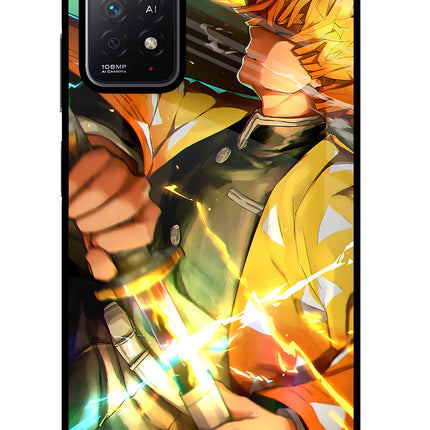 Demon Slayer Redmi Note 11 Pro+ 5G Glass Case Back Cover by Casekaro