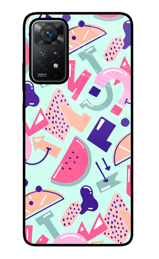 Doodle Pattern Redmi Note 11 Pro+ 5G Glass Case