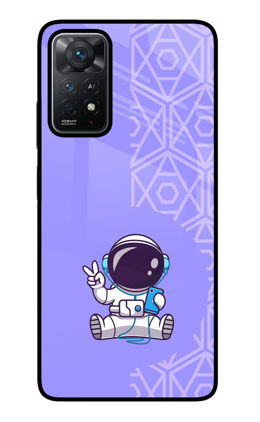 Cute Astronaut Chilling Redmi Note 11 Pro+ 5G Glass Case