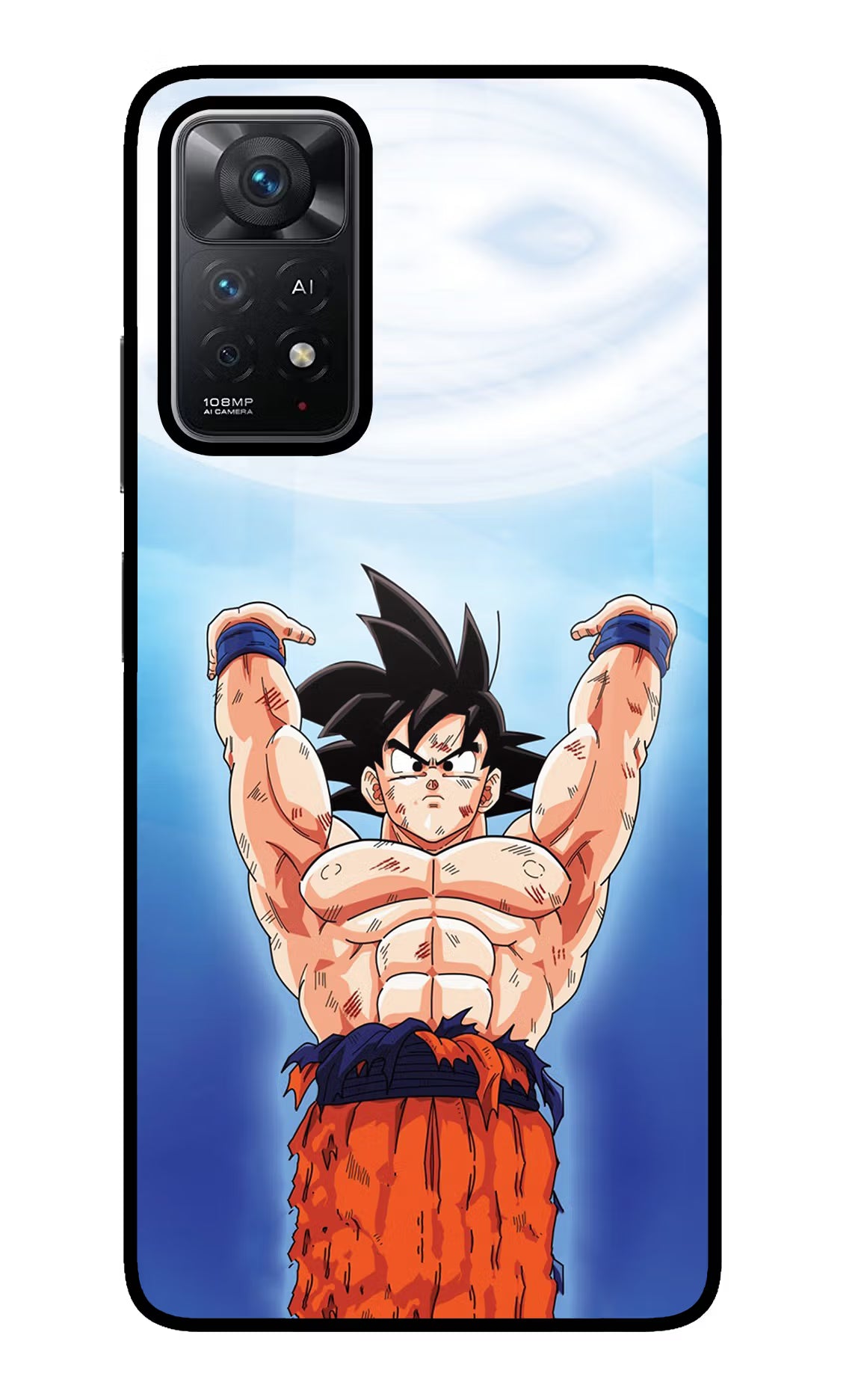 Goku Power Redmi Note 11 Pro+ 5G Glass Case Back Cover by Casekaro