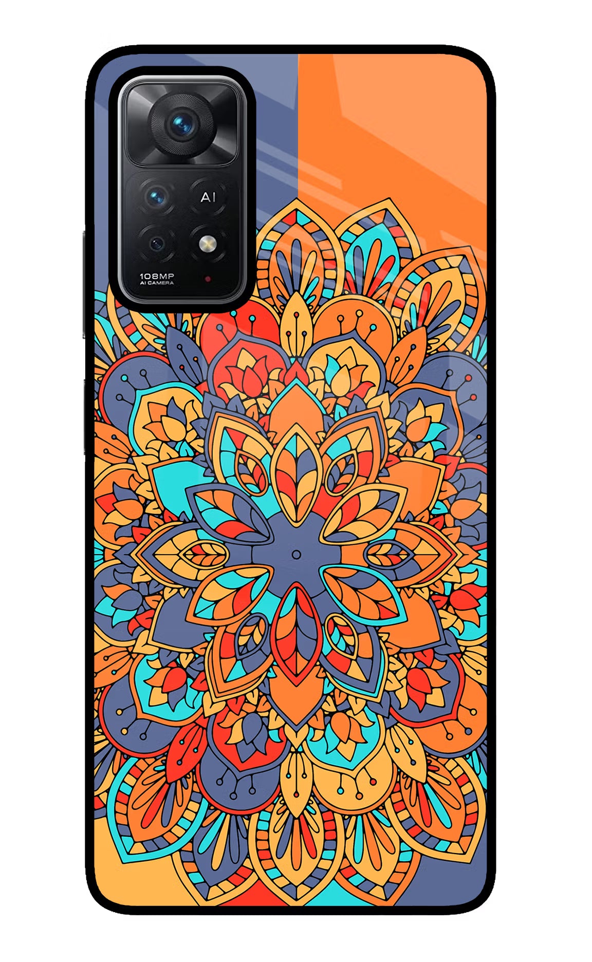 Color Mandala Redmi Note 11 Pro+ 5G Glass Case Back Cover by Casekaro