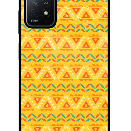 Tribal Pattern Redmi Note 11 Pro+ 5G Glass Case Back Cover by Casekaro