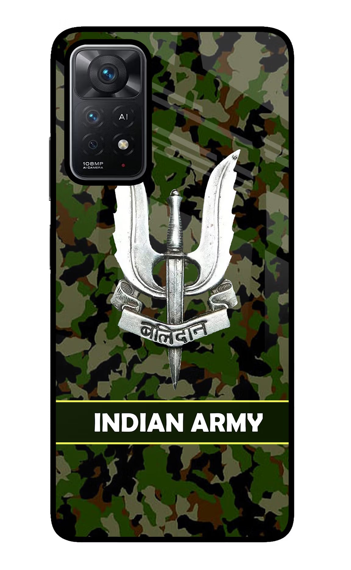 Balidan Indian Logo Redmi Note 11 Pro+ 5G Glass Case Back Cover by Casekaro