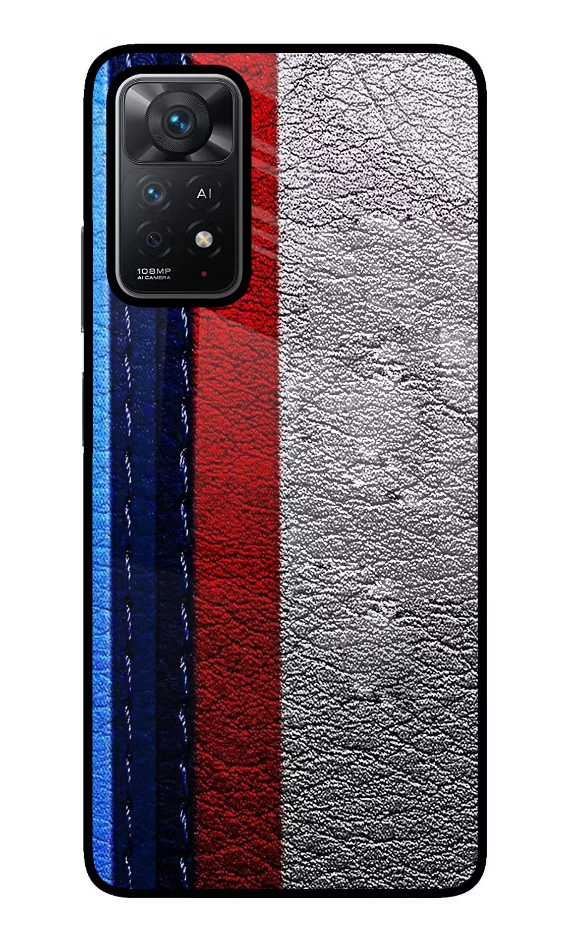 BMW Stripes Redmi Note 11 Pro+ 5G Glass Case Back Cover by Casekaro
