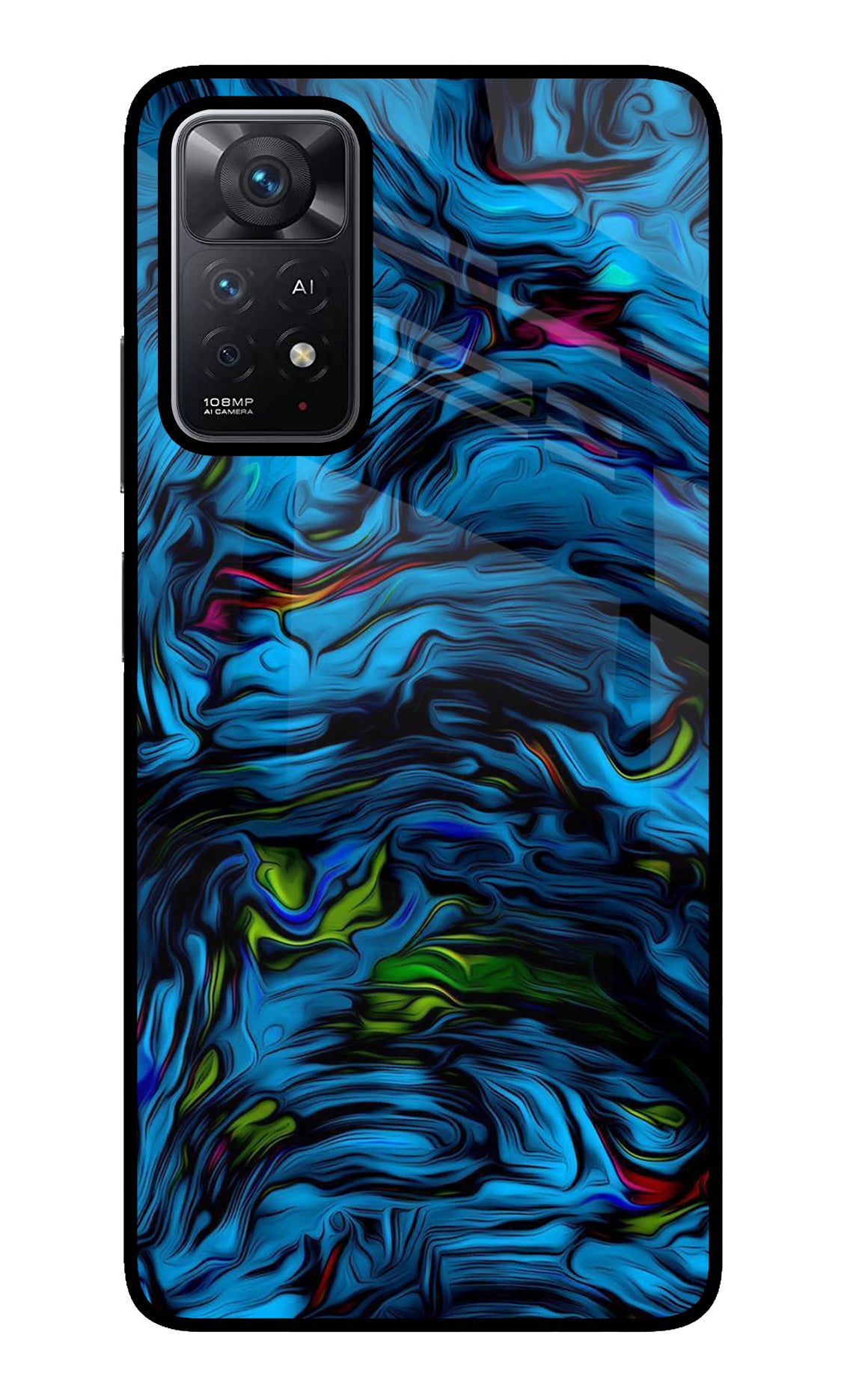 Dark Blue Abstract Redmi Note 11 Pro+ 5G Glass Case