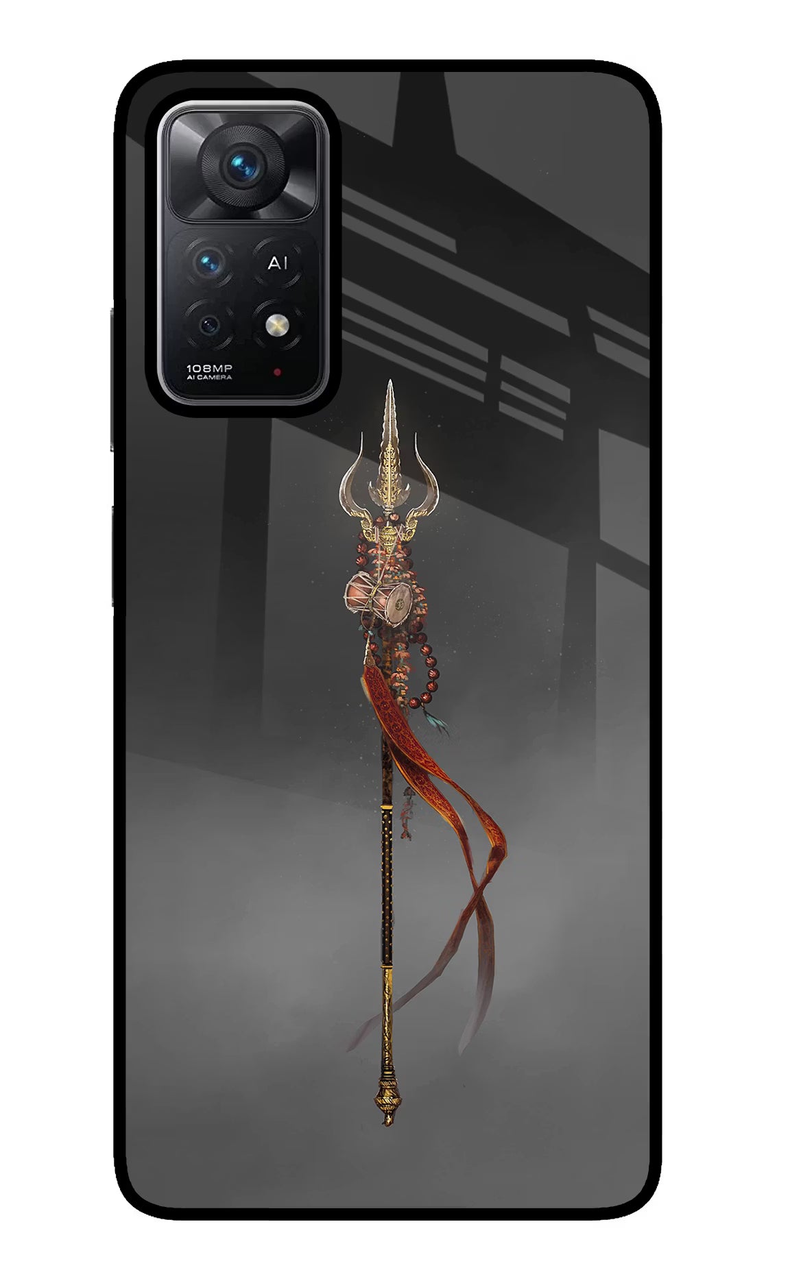 Shiv Trishul Redmi Note 11 Pro+ 5G Glass Case Back Cover by Casekaro