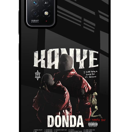 Donda Kanye West Redmi Note 11 Pro+ 5G Glass Case Back Cover by Casekaro
