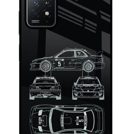 WRC'99 Redmi Note 11 Pro+ 5G Glass Case Back Cover by Casekaro