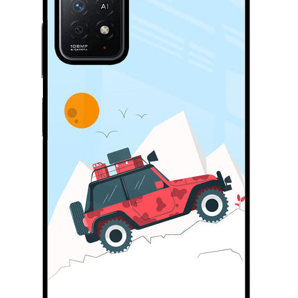 Mountain Trail Beast Redmi Note 11 Pro+ 5G Glass Case Back Cover by Casekaro