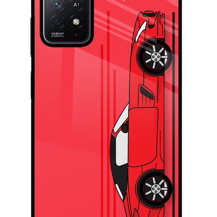 Red Velocity Redmi Note 11 Pro+ 5G Glass Case Back Cover by Casekaro