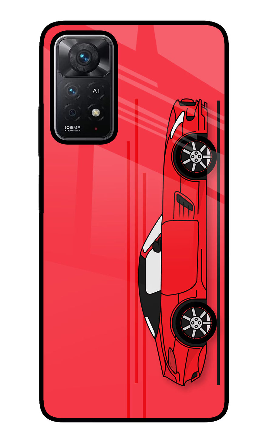 Red Velocity Redmi Note 11 Pro+ 5G Back Cover, Glass case