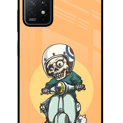 Undead Biker Redmi Note 11 Pro+ 5G Glass Case Back Cover by Casekaro