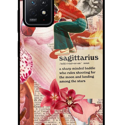 Sagittarius Zodiac Redmi Note 11 Pro+ 5G Glass Case Back Cover by Casekaro