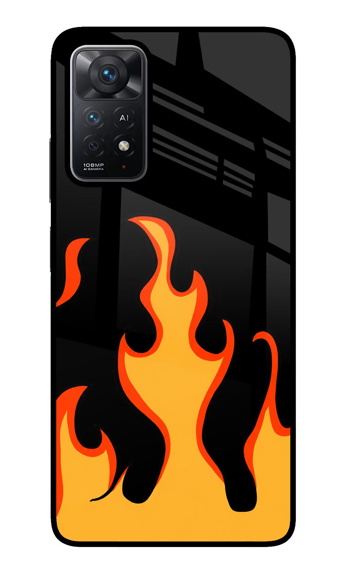 Fired Up – Black Redmi Note 11 Pro+ 5G Glass Case