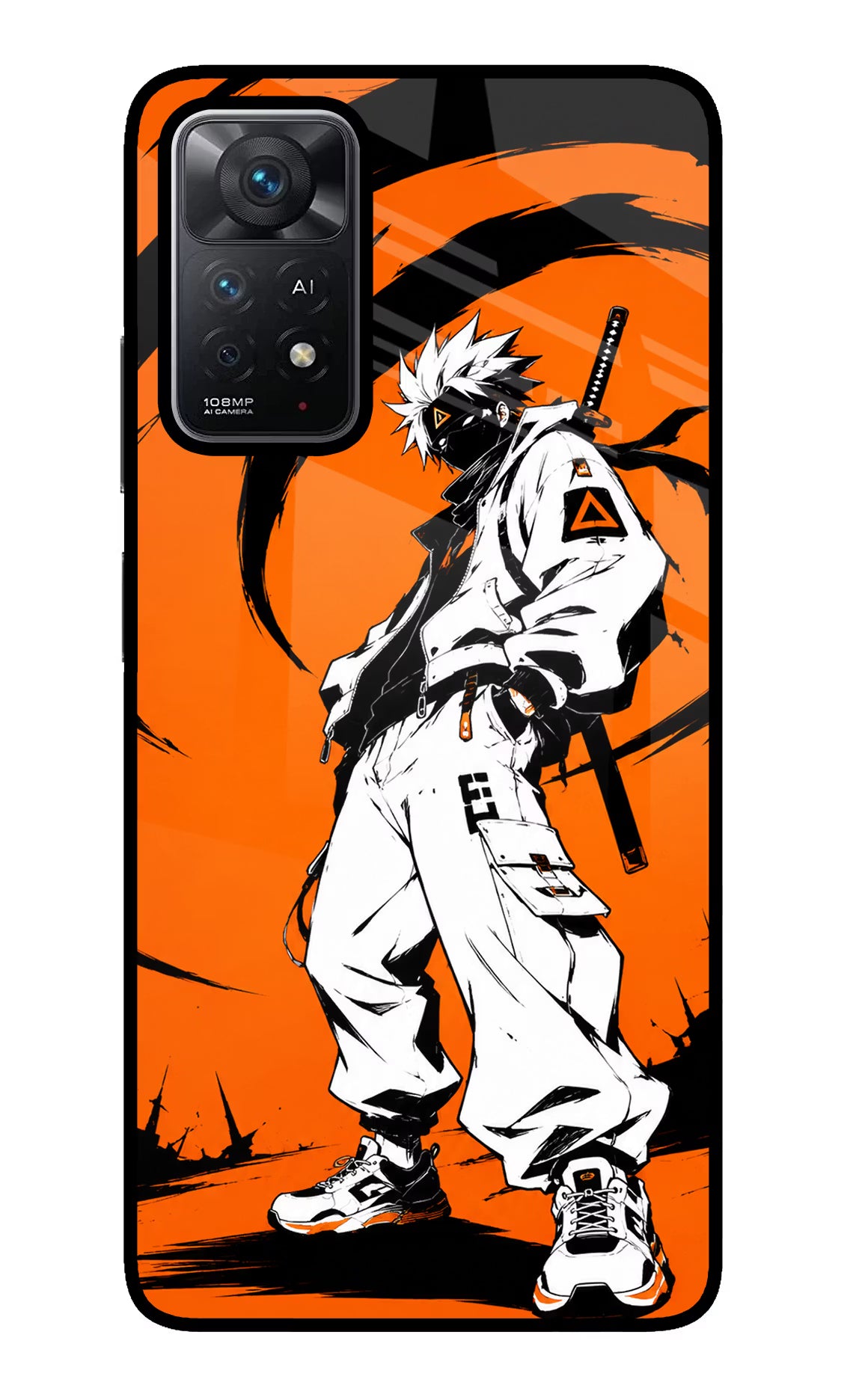 Street Samurai  Redmi Note 11 Pro+ 5G Glass Case Back Cover by Casekaro