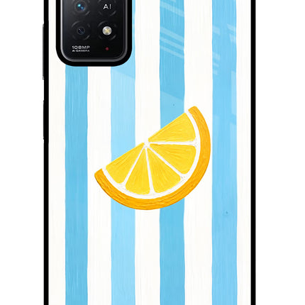 Summer Lemon Redmi Note 11 Pro+ 5G Glass Case Back Cover by Casekaro