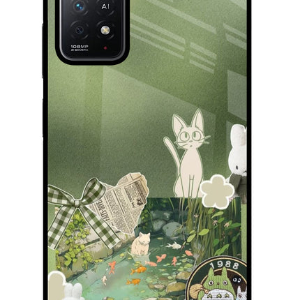 Aesthetic anime Redmi Note 11 Pro+ 5G Glass Case Back Cover by Casekaro