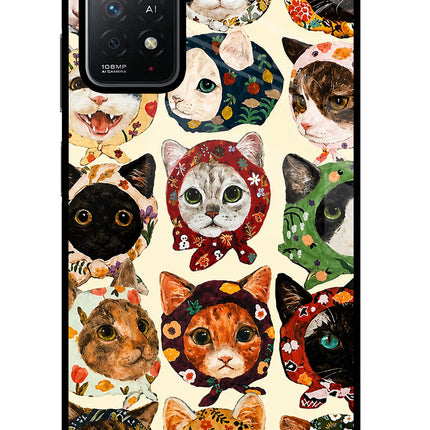 Cool Cat Redmi Note 11 Pro+ 5G Glass Case Back Cover by Casekaro