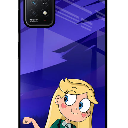 Star Glow Redmi Note 11 Pro+ 5G Glass Case Back Cover by Casekaro