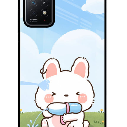 Bunny Treat Redmi Note 11 Pro+ 5G Glass Case Back Cover by Casekaro