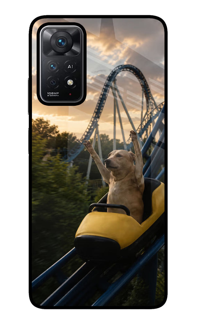 Rollercoaster Dog Redmi Note 11 Pro+ 5G Glass Case