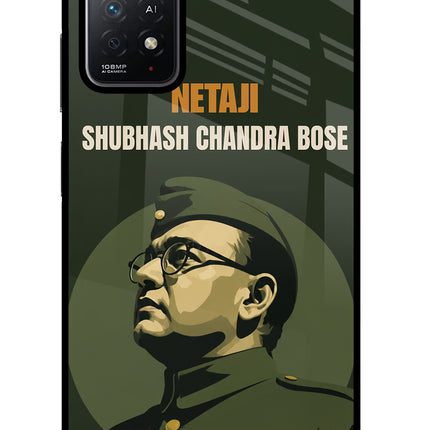 Netaji Legacy Redmi Note 11 Pro+ 5G Glass Case Back Cover by Casekaro