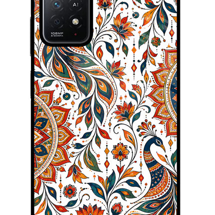 White Mayura Redmi Note 11 Pro+ 5G Glass Case
