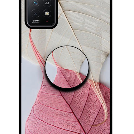 White Pink Leaf Redmi Note 11 Pro+ 5G Pop Case by Casekaro