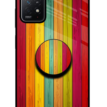 Multicolor Wooden Redmi Note 11 Pro+ 5G Pop Case by Casekaro