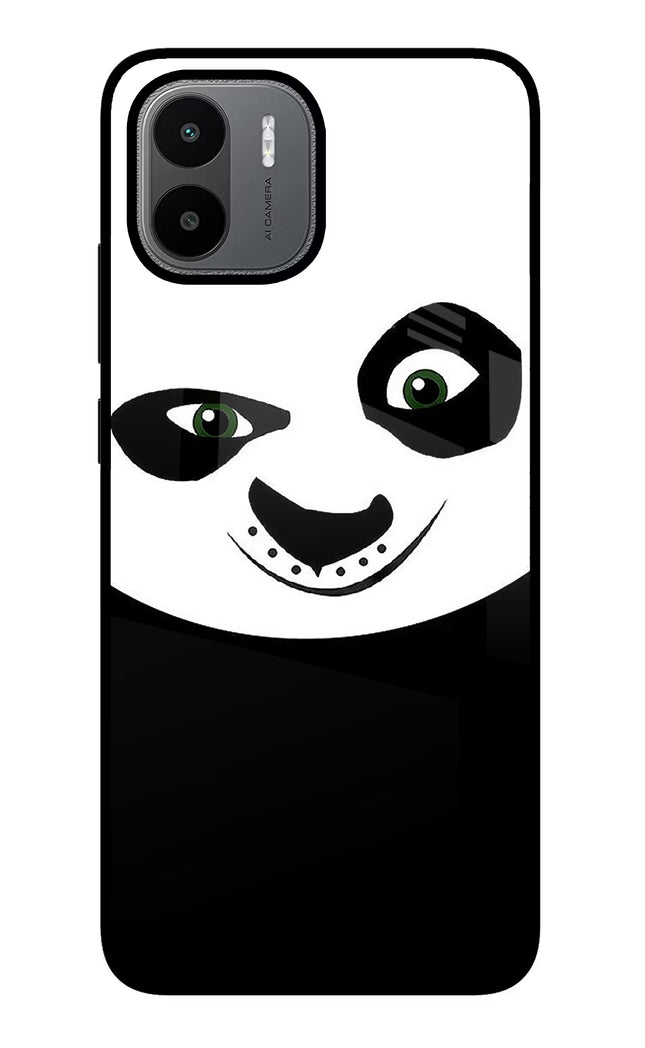 Panda Redmi A1/A2 Glass Case Back Cover by Casekaro
