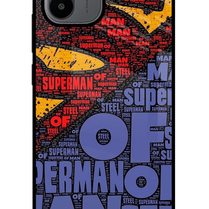 Superman Redmi A1/A2 Glass Case Back Cover by Casekaro