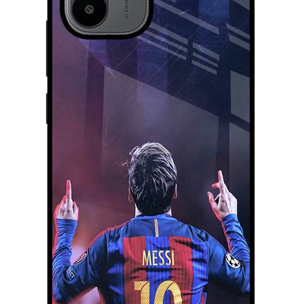 Messi Redmi A1/A2 Glass Case Back Cover by Casekaro