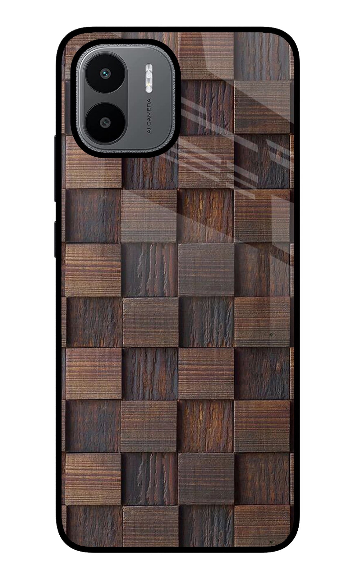 Wooden Cube Design Redmi A1/A2 Back Cover