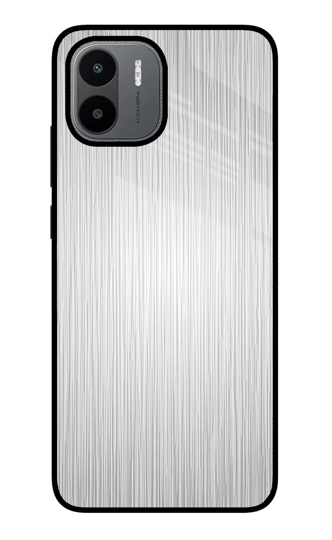 Wooden Grey Texture Redmi A1/A2 Glass Case Back Cover by Casekaro