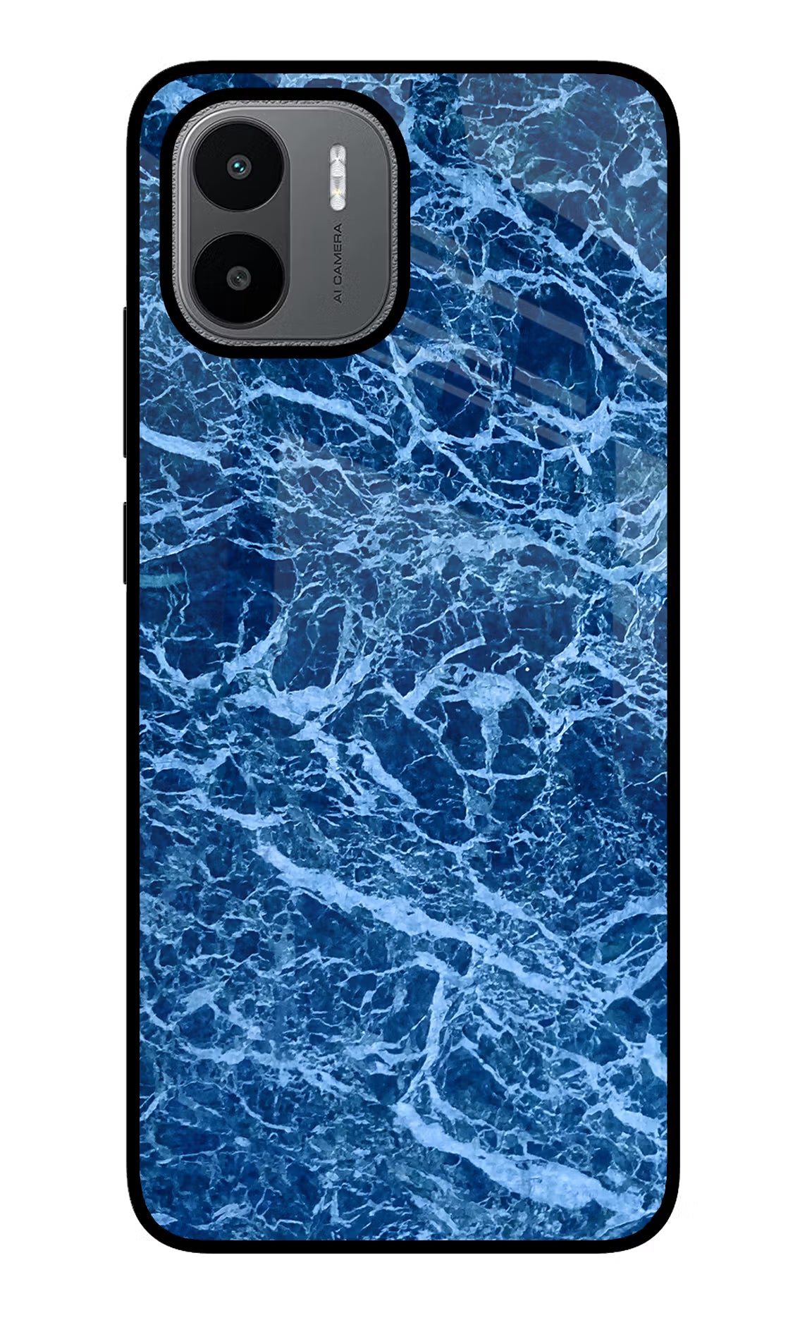 Blue Marble Redmi A1/A2 Glass Case Back Cover by Casekaro