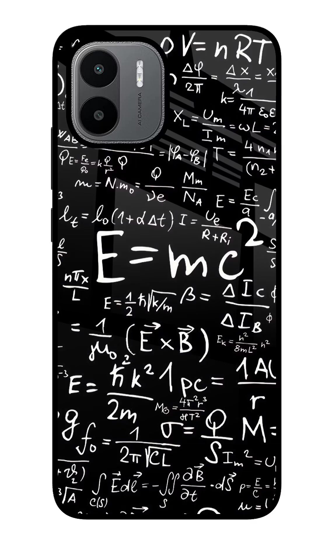 Physics Formula Redmi A1/A2 Glass Case Back Cover by Casekaro