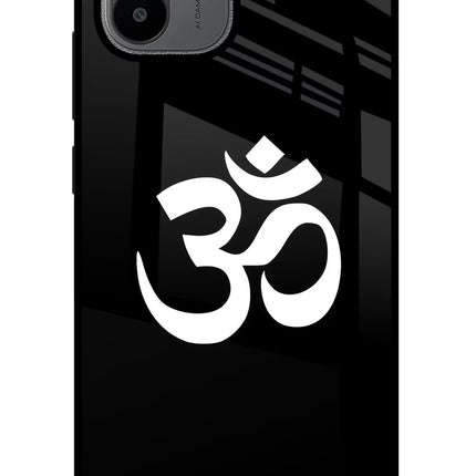 Om Redmi A1/A2 Glass Case Back Cover by Casekaro