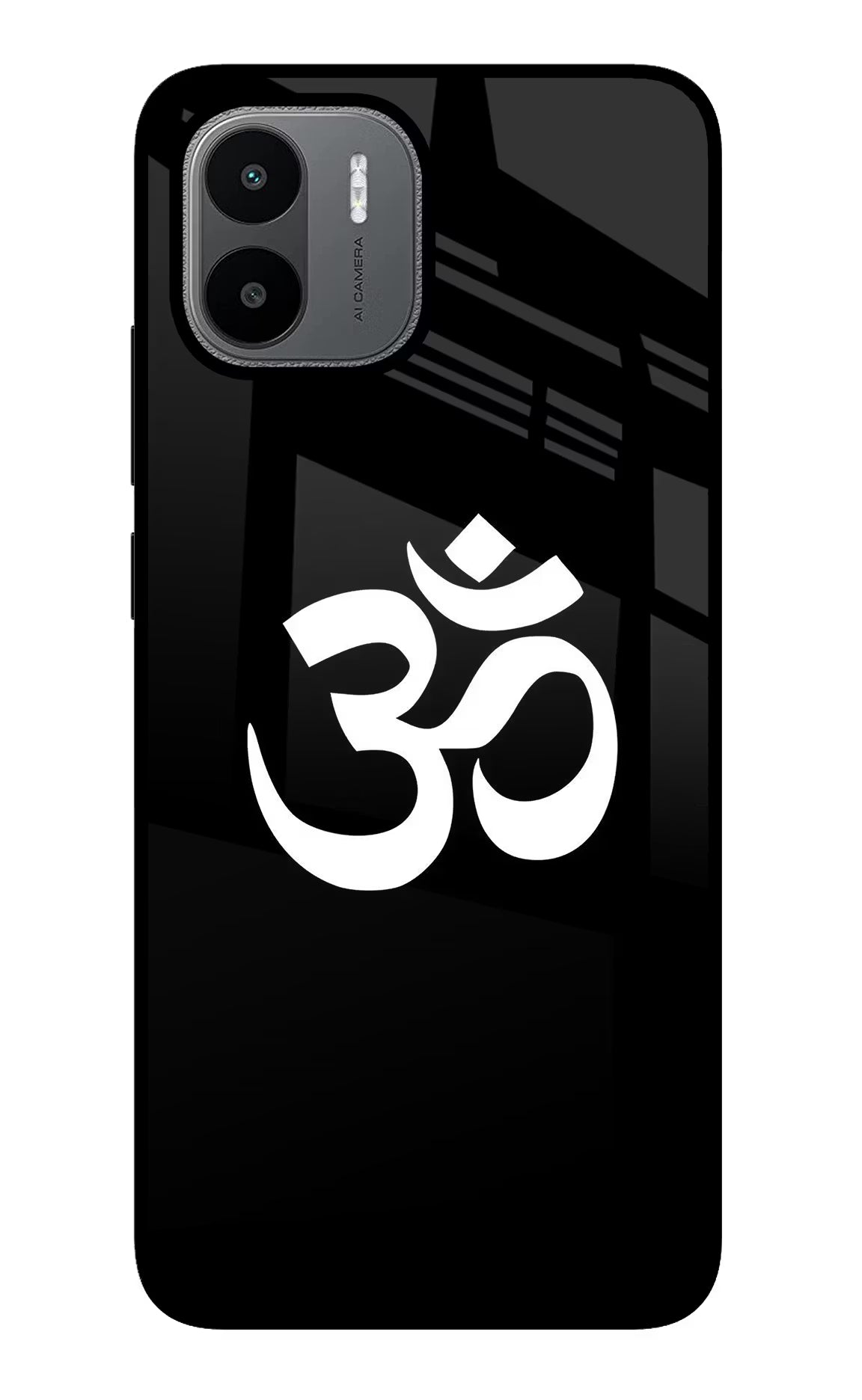 Om Redmi A1/A2 Glass Case Back Cover by Casekaro