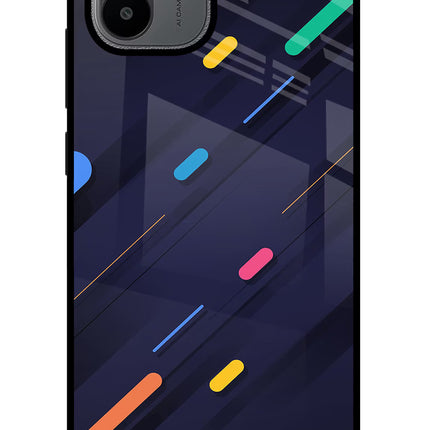 Abstract Design Redmi A1/A2 Glass Case Back Cover by Casekaro