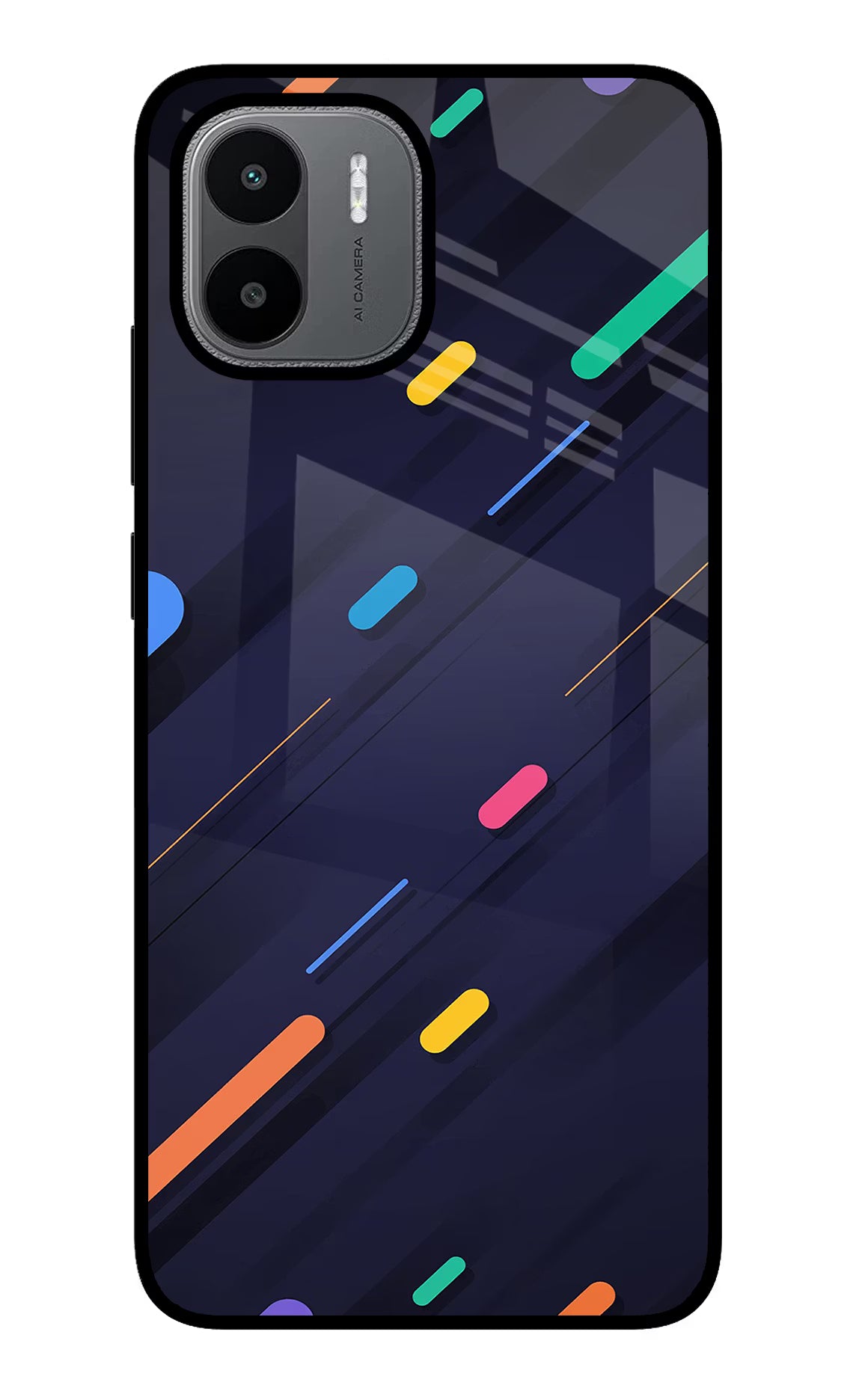 Abstract Design Redmi A1/A2 Glass Case Back Cover by Casekaro