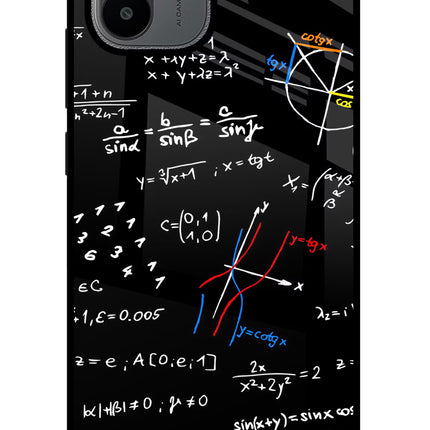Mathematics Formula Redmi A1/A2 Glass Case Back Cover by Casekaro