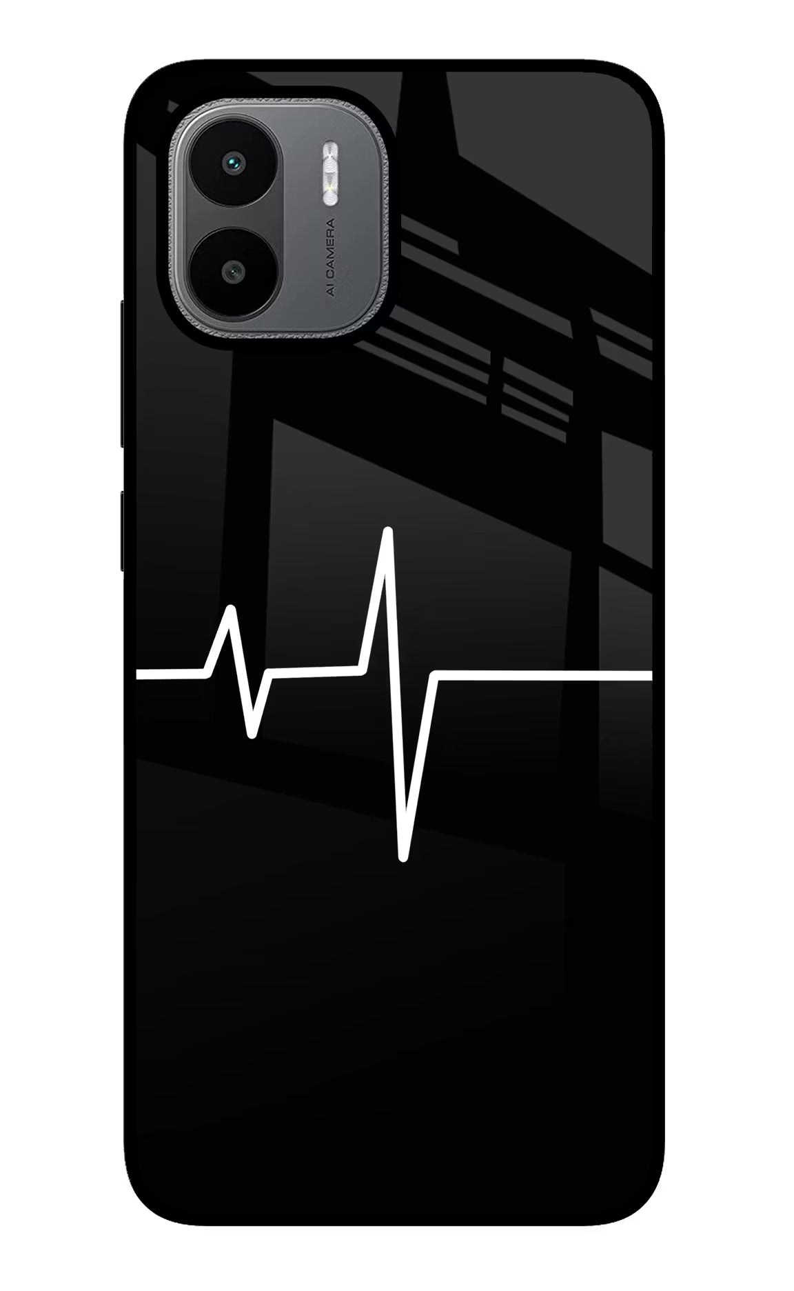 Heart Beats Redmi A1/A2 Glass Case Back Cover by Casekaro