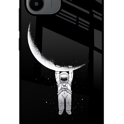 Moon Space Redmi A1/A2 Glass Case Back Cover by Casekaro