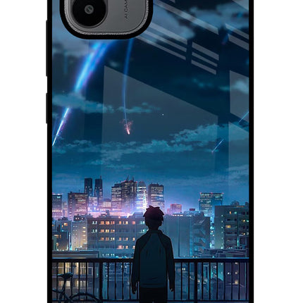 Anime Redmi A1/A2 Glass Case Back Cover by Casekaro